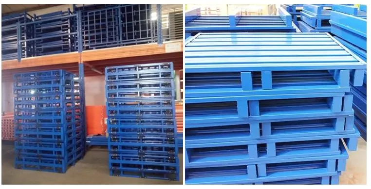 Heavy Duty Plastic Flat Industry Storage Logistics Steel Pallet